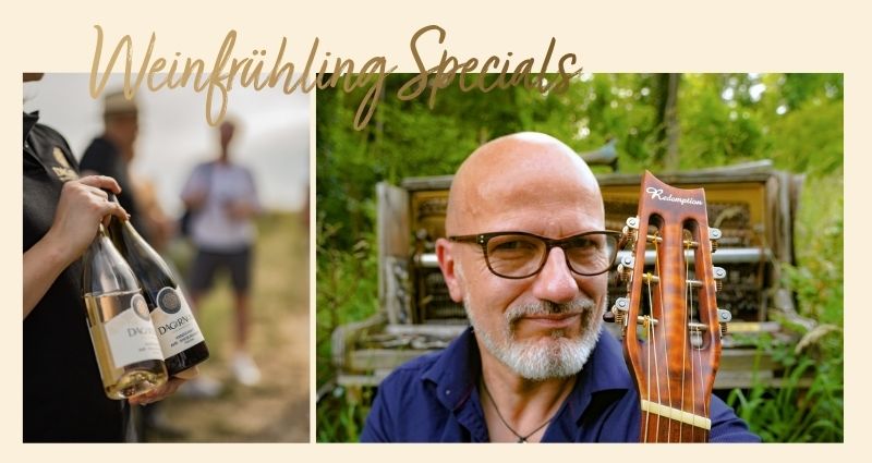 Live-Musik mit Paul Radau am Stand der Dagernova Weinmanufaktur